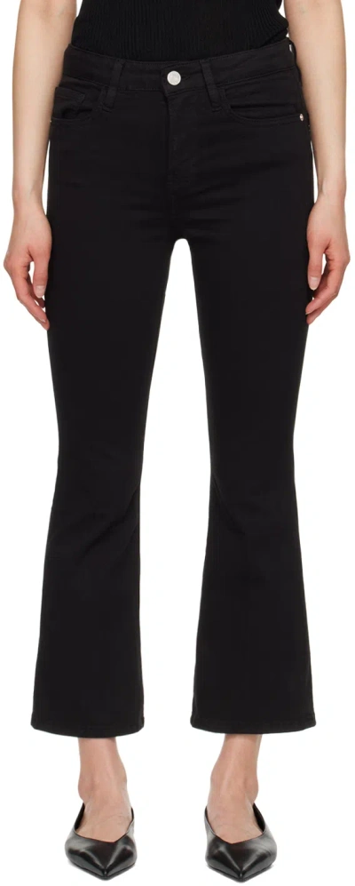 Frame Black 'le Crop Mini Boot' Jeans In Flmn