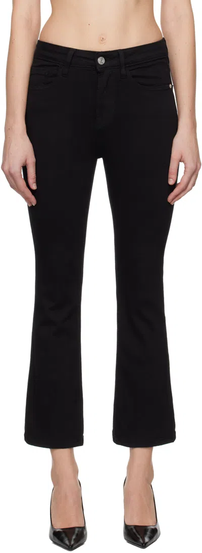 Frame Black 'le Crop Mini Boot' Jeans In Flmn