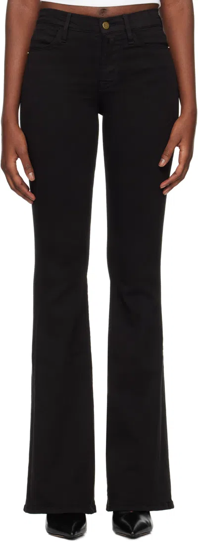 Frame Black 'le High Flare' Jeans In Flmn