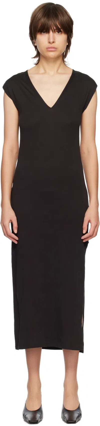 Frame Black 'le Muscle' Maxi Dress In Noir