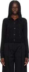 Frame Black Shrunken Cardigan In Black