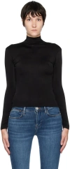 Frame Black Subtle Shine Long Sleeve T-shirt In Noir