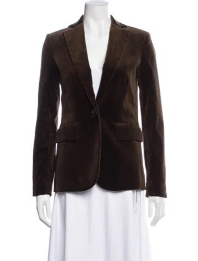 Pre-owned Frame Blazer In Brown