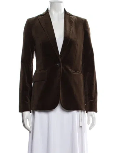 Pre-owned Frame Blazer In Brown