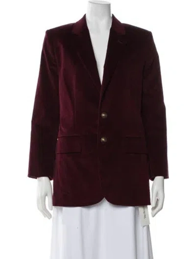 Pre-owned Frame Blazer In Burgundy