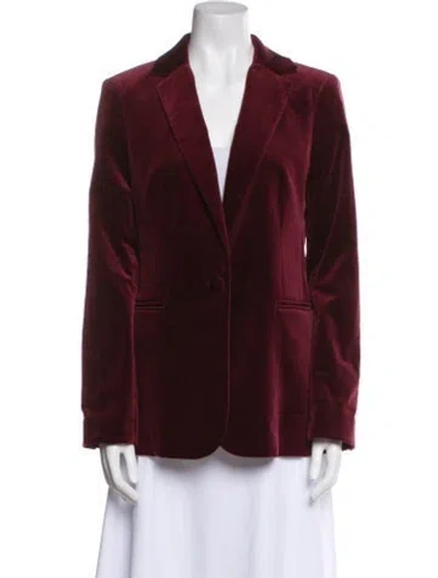 Pre-owned Frame Blazer In Burgundy