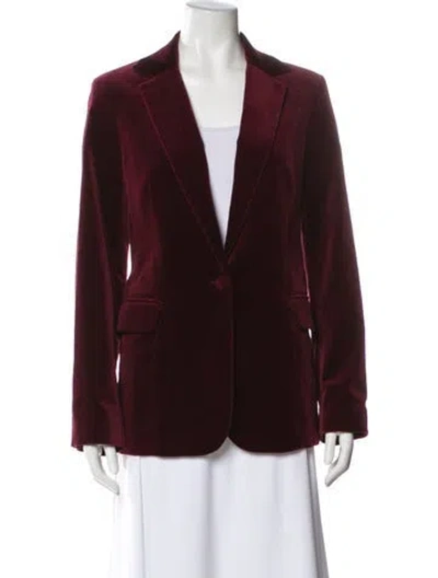 Pre-owned Frame Blazer In Burgundy