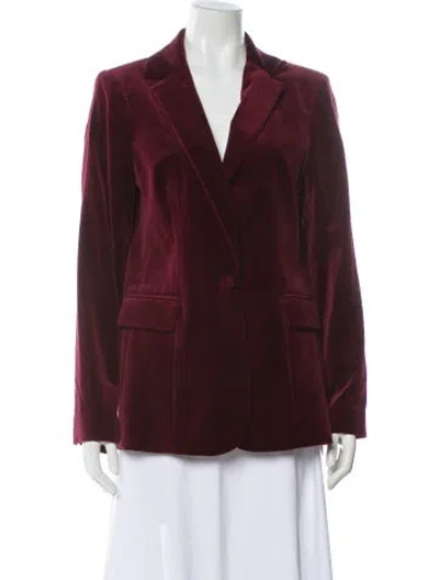 Pre-owned Frame Blazer In Burgundy