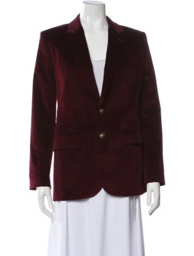 Pre-owned Frame Blazer In Burgundy