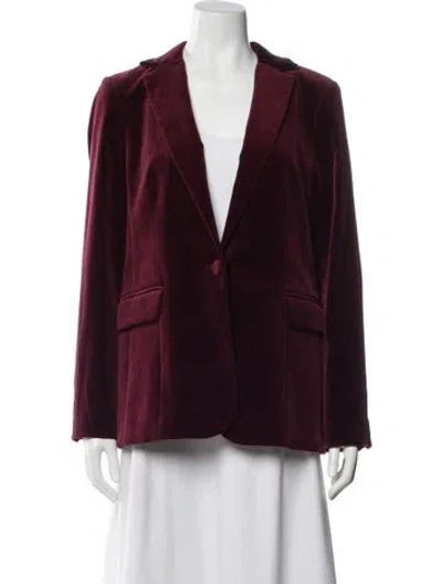 Pre-owned Frame Blazer In Burgundy