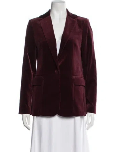 Pre-owned Frame Blazer In Burgundy