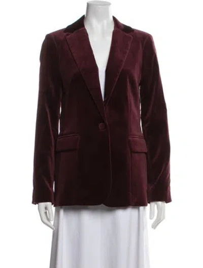 Pre-owned Frame Blazer In Burgundy