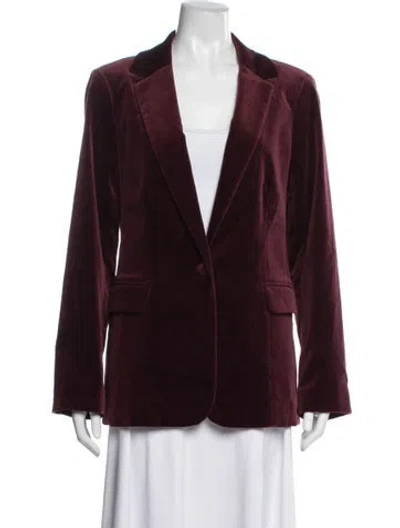 Pre-owned Frame Blazer In Burgundy