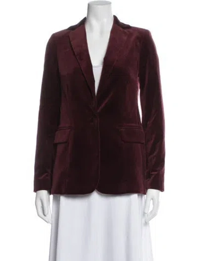 Pre-owned Frame Blazer In Burgundy