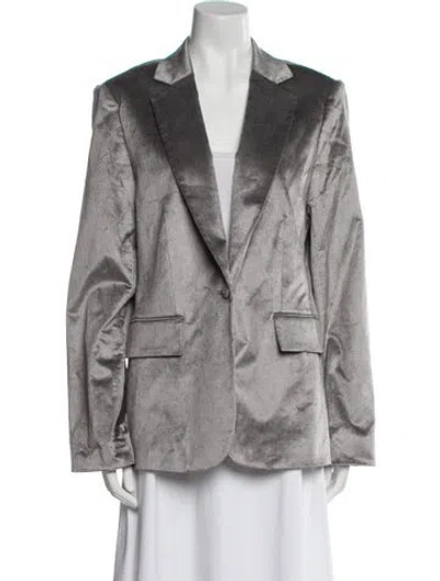 Pre-owned Frame Blazer In Gray