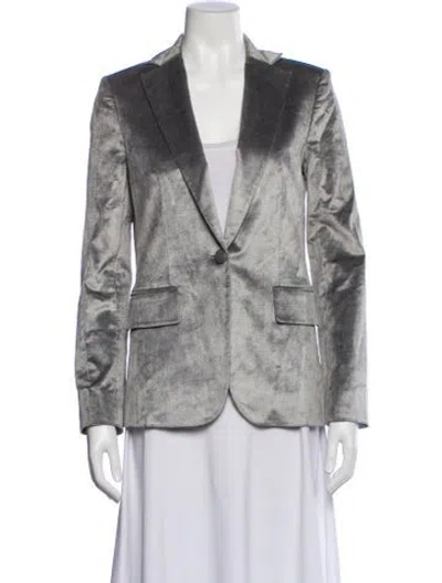Pre-owned Frame Blazer In Gray