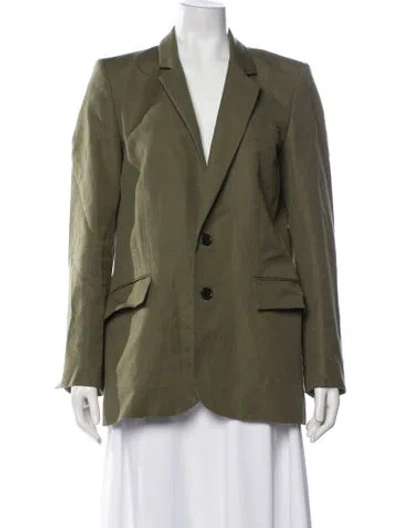 Pre-owned Frame Blazer In Green
