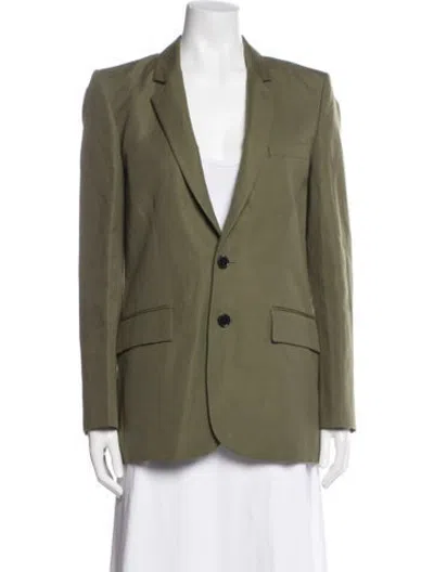 Pre-owned Frame Blazer In Green