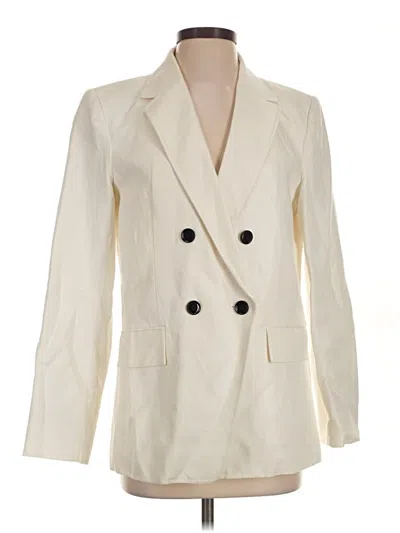 Pre-owned Frame Blazer Jacket In Ivory