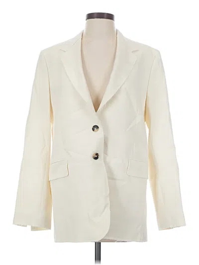 Pre-owned Frame Blazer Jacket In Ivory