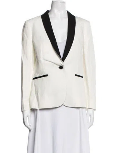 Pre-owned Frame Blazer In Neutrals/white