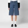 Frame Blue Bermuda Shorts In Regenerated Denim In Blue