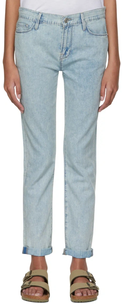 Frame Blue Faded Jeans In Ares