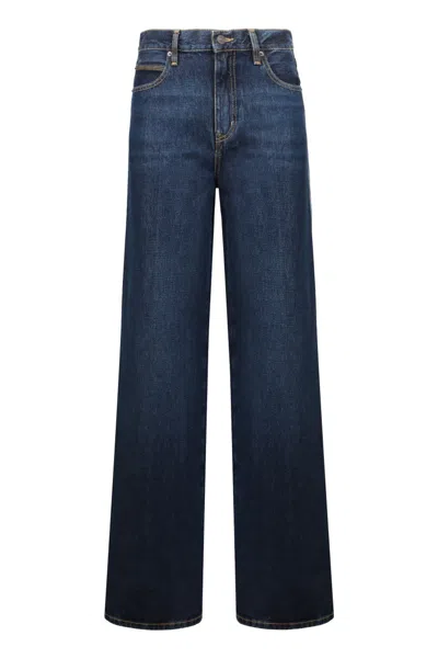 Frame Blue Flared High-rise Jeans