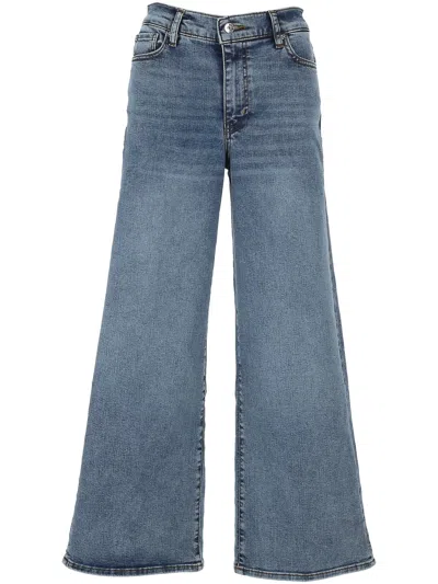 Frame Blue Front Button Denim Jeans In Rowley