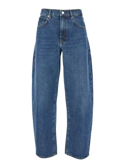 Frame Blue Jeans With Low Waist And Belt Loops
