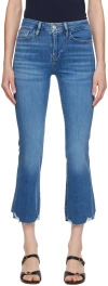 Frame High-rise Zipper Jeans In Blue