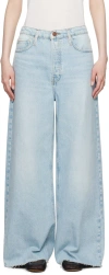 FRAME BLUE 'LE LOW BAGGY WIDE LEG' JEANS