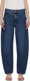 FRAME BLUE LOW SLUNG BARREL JEANS