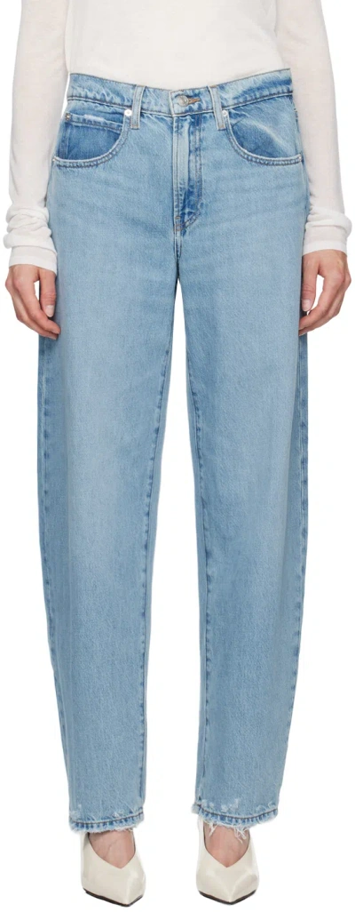 Frame Blue Low Slung Barrel Jeans In Ziggy