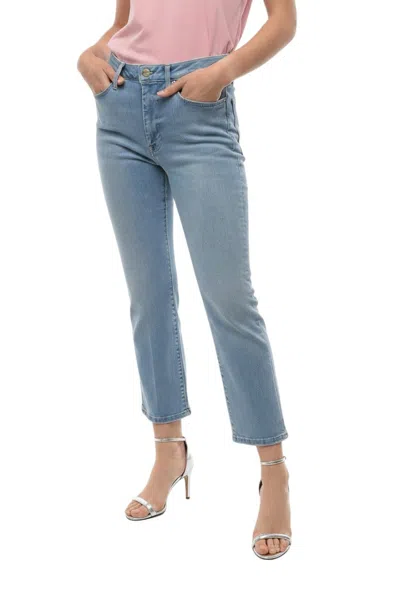 Frame Blue Straight High Rise Jeans