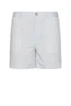 Frame Blue Striped Shorts 5.5 Blue Stripe In Blue Stripe