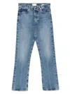 Frame The Long Straight Leg Jeans In Blue