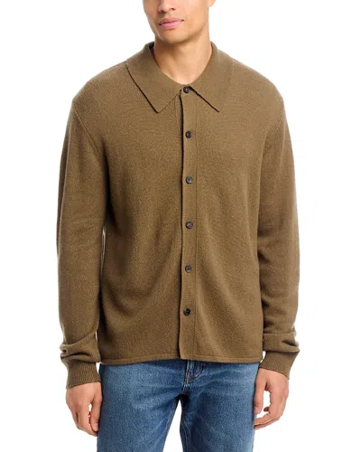 Frame Boiled Wool Shirt Sweater In White
