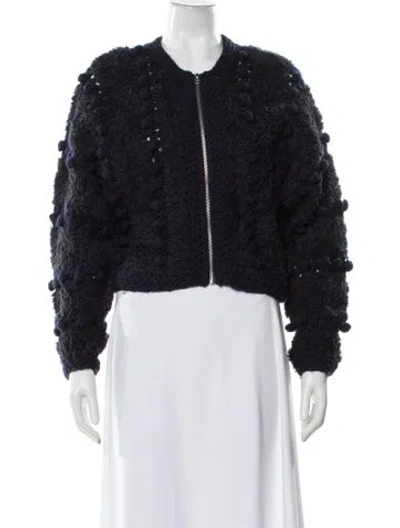 Pre-owned Frame Bomber Jacket In Blue