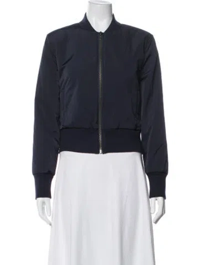 Pre-owned Frame Bomber Jacket In Blue