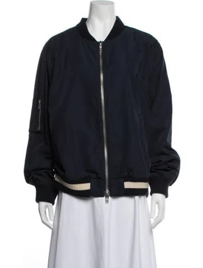 Pre-owned Frame Bomber Jacket In Blue