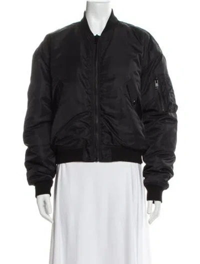 Pre-owned Frame Bomber Jacket W/ Tags In Black