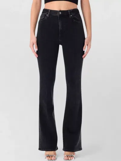 Frame Bootcut Flare Trousers And Pockets In Black