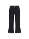 Frame Le Crop Mini Boot Stagger Raw Hem Crop Bootcut Jeans In Blue
