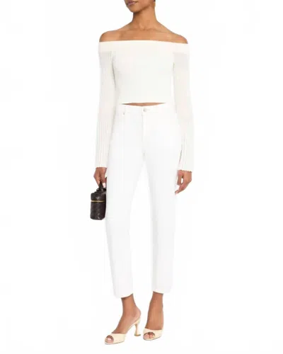 Frame Borrowed Denim Pants In Au Natural Clean In White