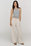 Frame Bow Cargo High Rise Barrel Jeans In Gray