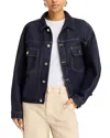 Frame The Boxy Denim Jacket In Rinse