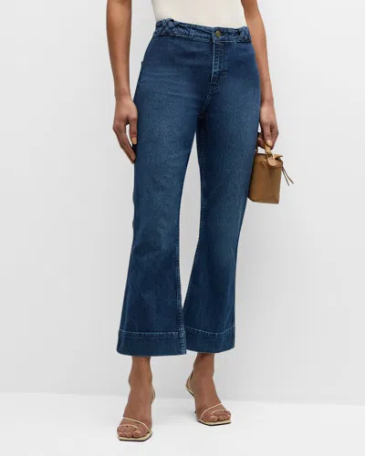 Frame Braided Crop Mini Bootcut Jeans In Istanbul