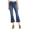 Shop Frame Braided High Waist Crop Mini Bootcut Jeans In Istanbul