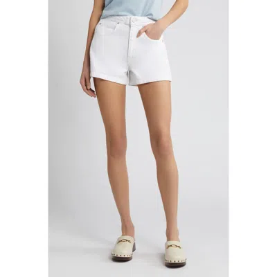 Frame Womens White The Hang Mid-rise Denim Shorts